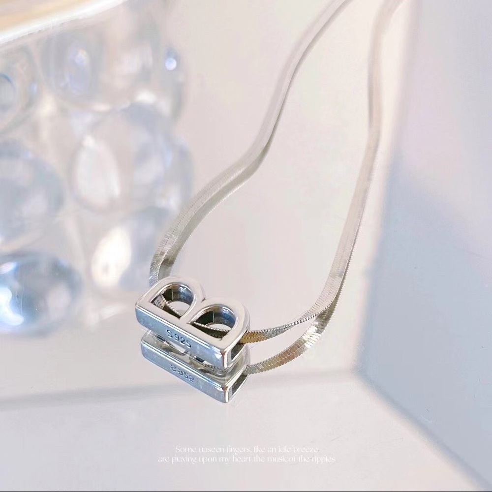 B word 925 silber necklace 38+5 cm